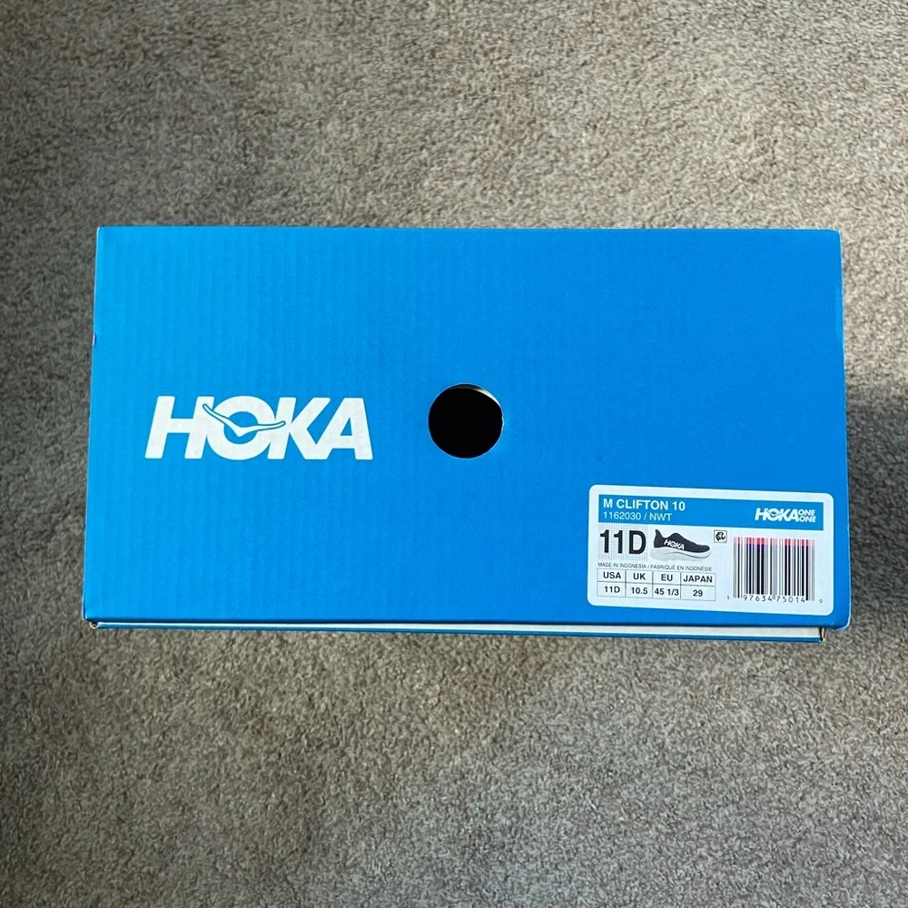 HOKA Running Shoe Box Brand New Blue White Clifton 10 - Picture 4 of 6